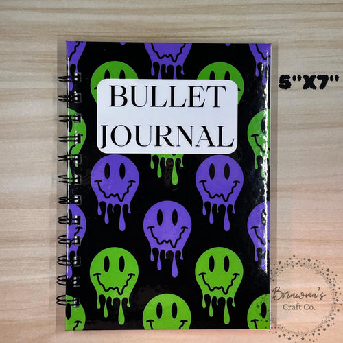 5"X7" Bullet Journal, Spiral Notebook for journaling - 50 sheets 100 usable pages/75 sheets 150 usable pages & vibrantly designed hardcover