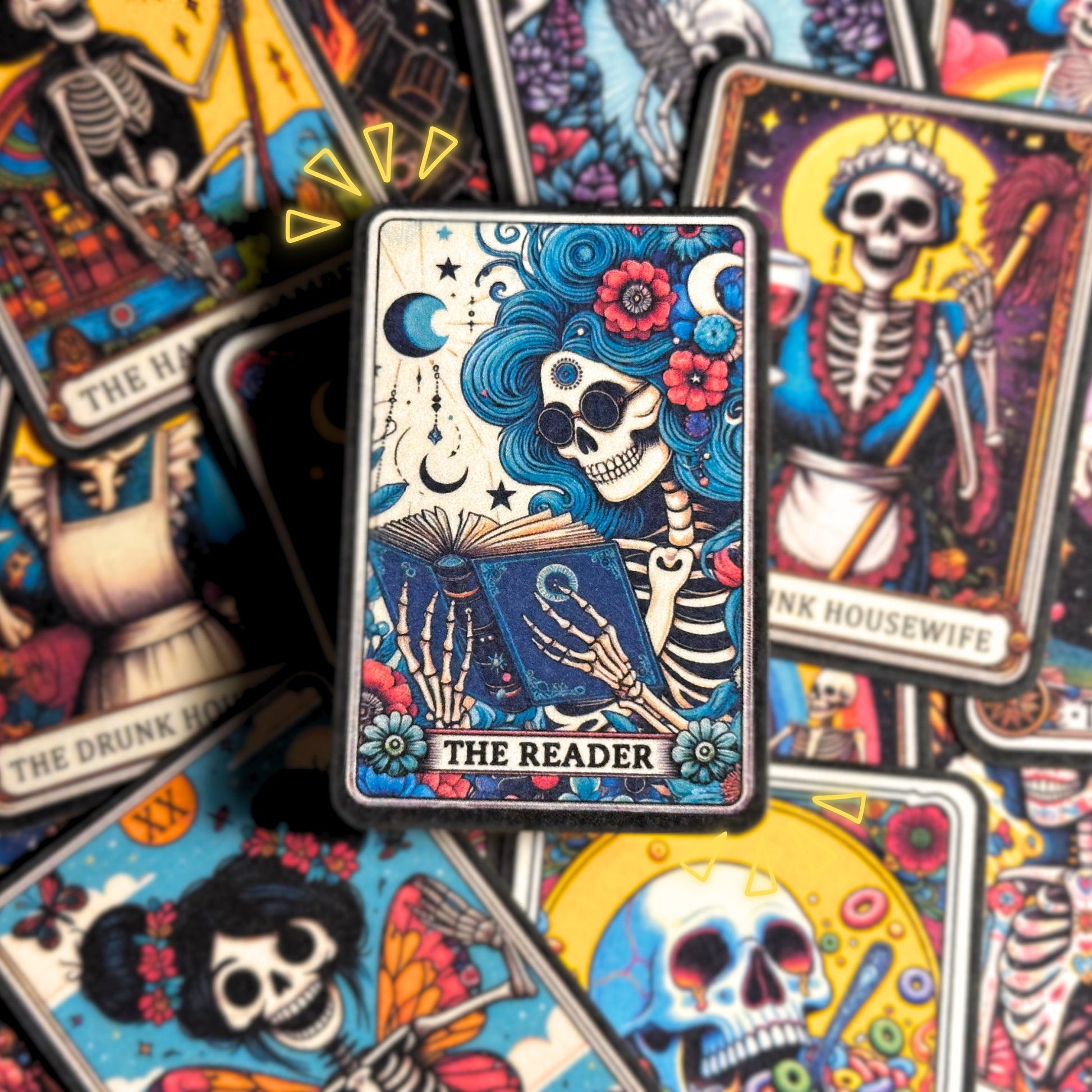 The Reader Tarot Card waterproof vinyl sticker - funny sarcastic decal for phone laptop tablet kindle and more!