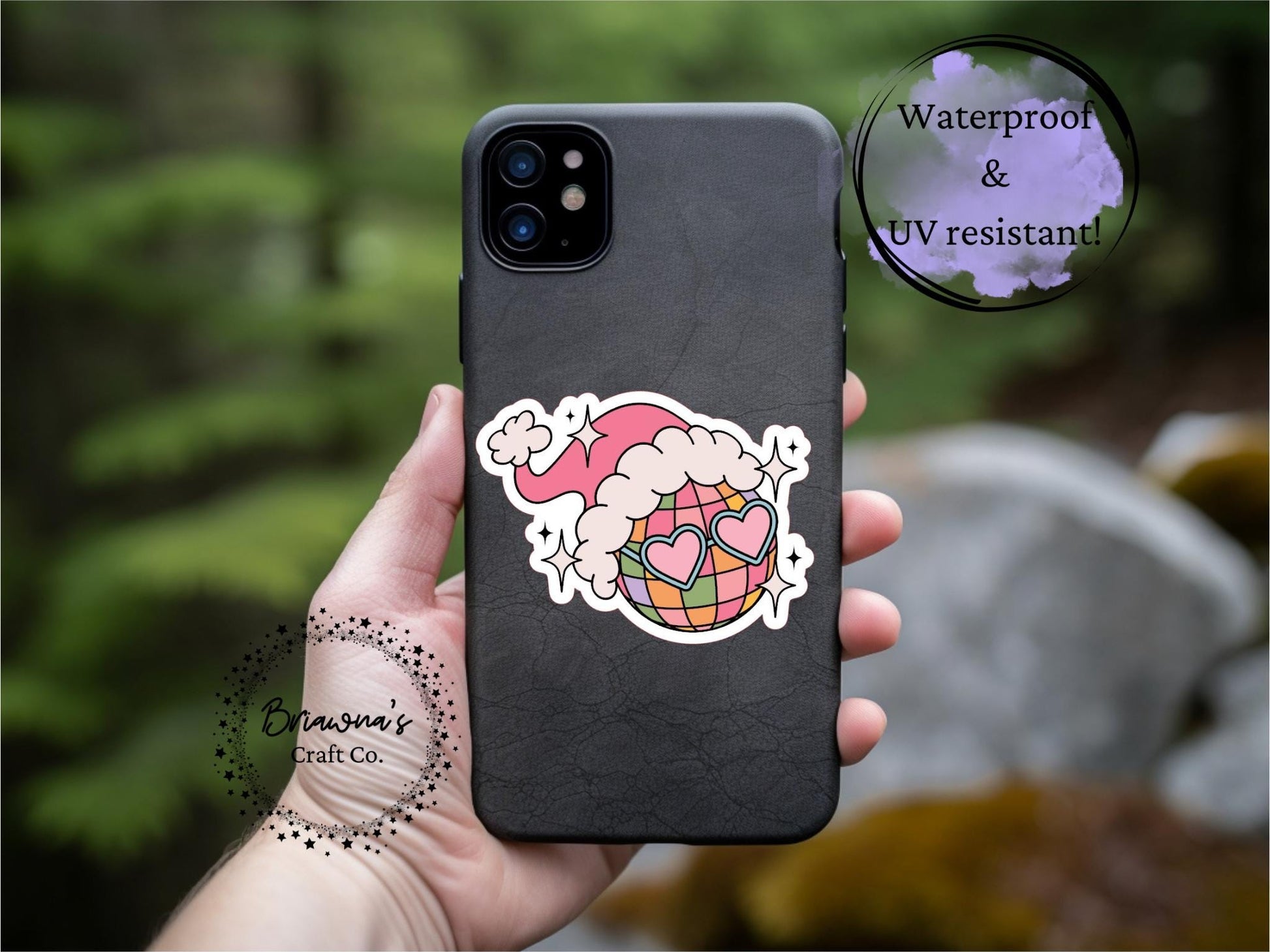 Christmas sticker! Dancing disco with Santa hat waterproof vinyl sticker - sarcastic decoration for kindle laptop phone water bottle & more!