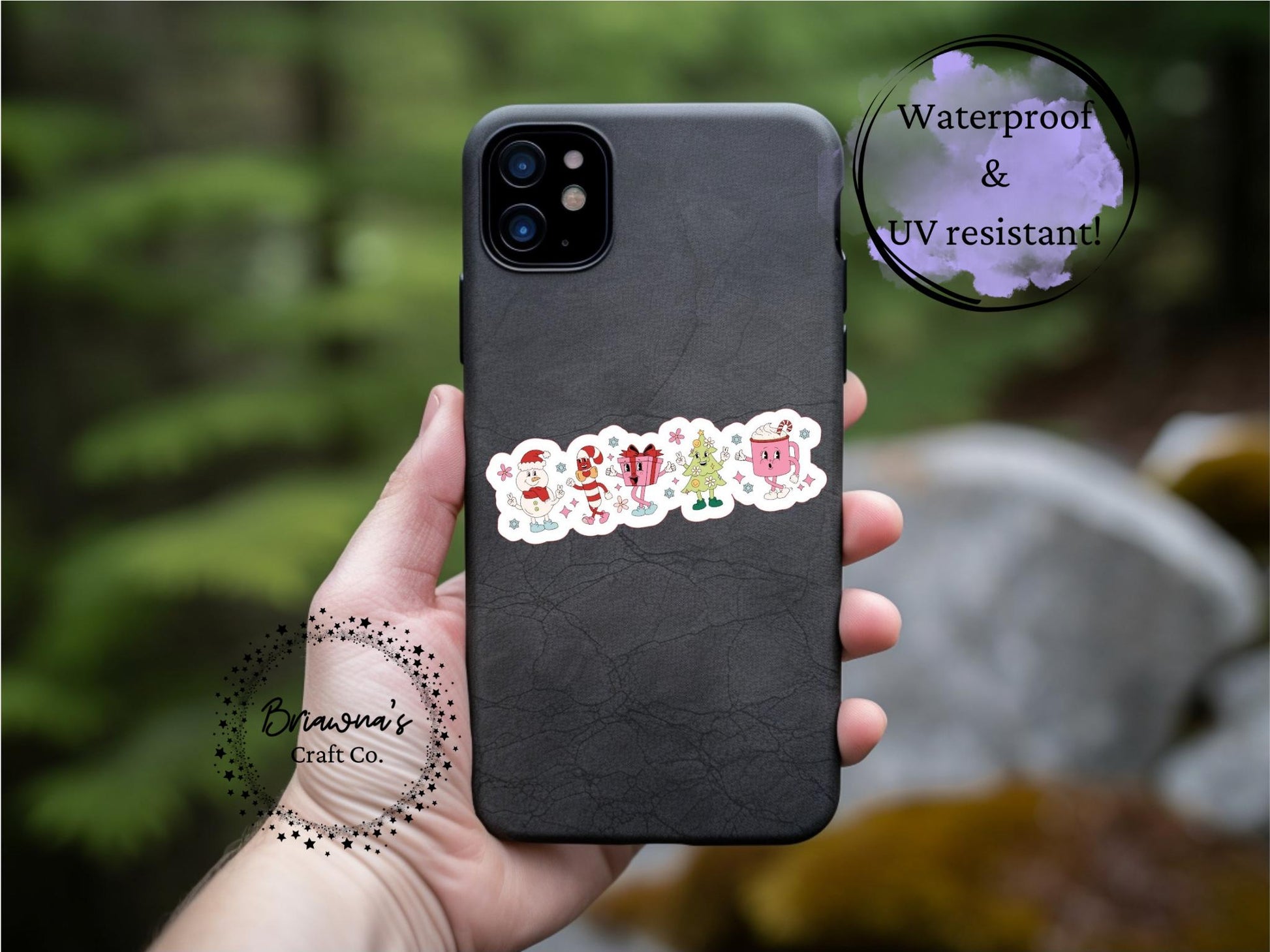 Christmas sticker! Walking retro characters waterproof vinyl sticker - sarcastic decoration for kindle laptop phone water bottle & more!