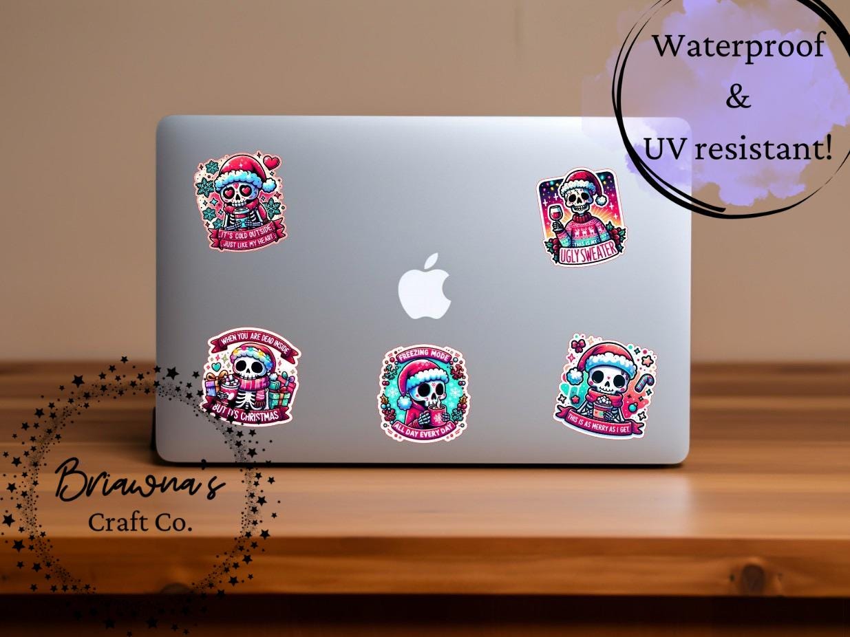Christmas sticker! This is as Merry as I get waterproof vinyl sticker - sarcastic decoration for kindle laptop phone water bottle & more!