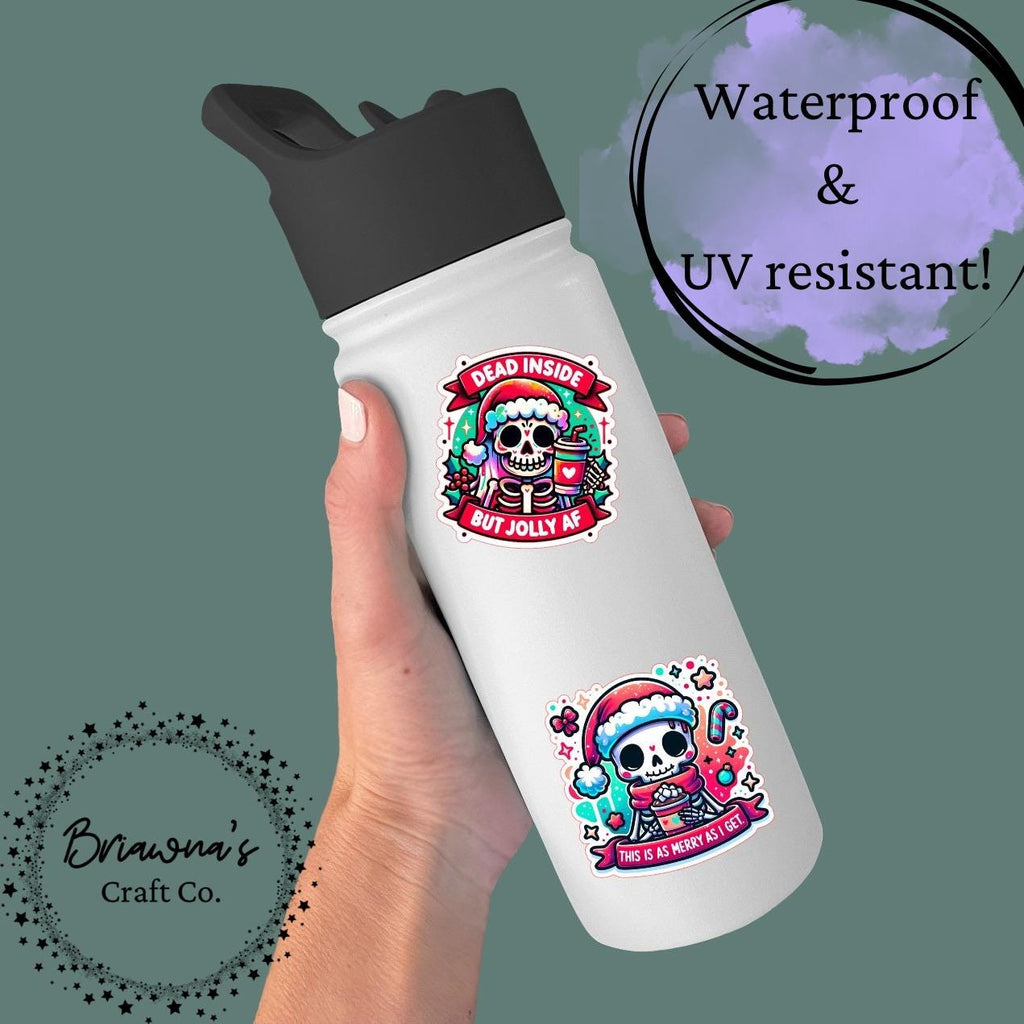 Christmas sticker! This is as Merry as I get waterproof vinyl sticker - sarcastic decoration for kindle laptop phone water bottle & more!