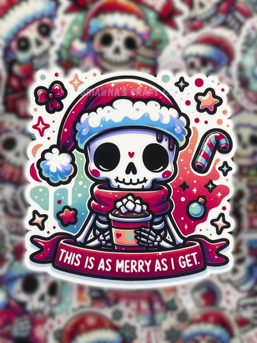 Christmas sticker! This is as Merry as I get waterproof vinyl sticker - sarcastic decoration for kindle laptop phone water bottle & more!