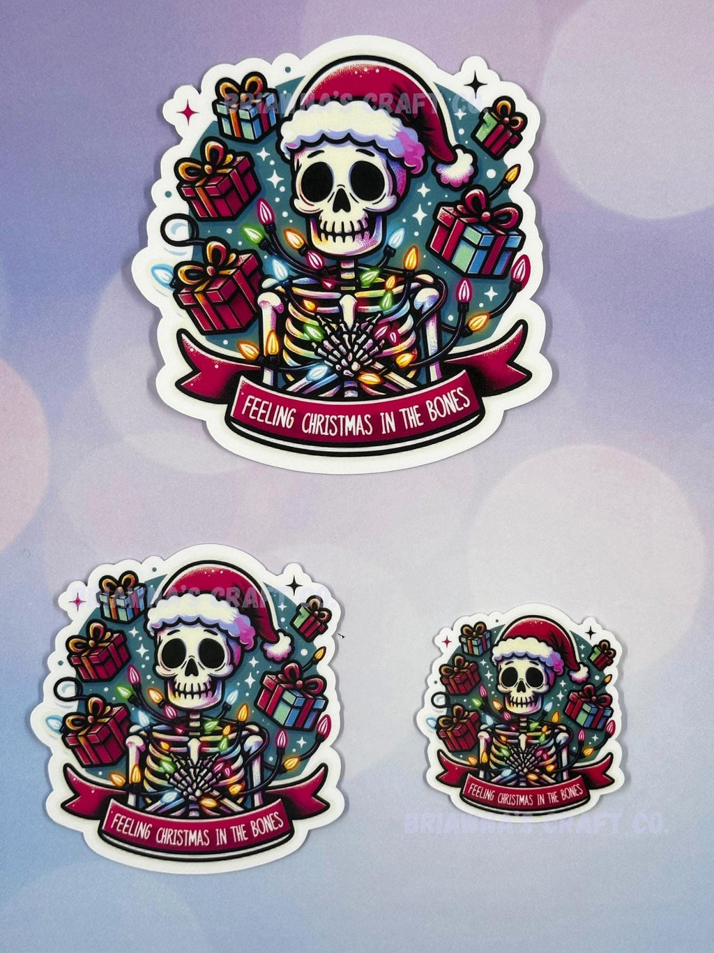 Christmas sticker! Feeling Christmas in the Bones waterproof vinyl sticker - sarcastic decoration for kindle laptop water bottle & more!