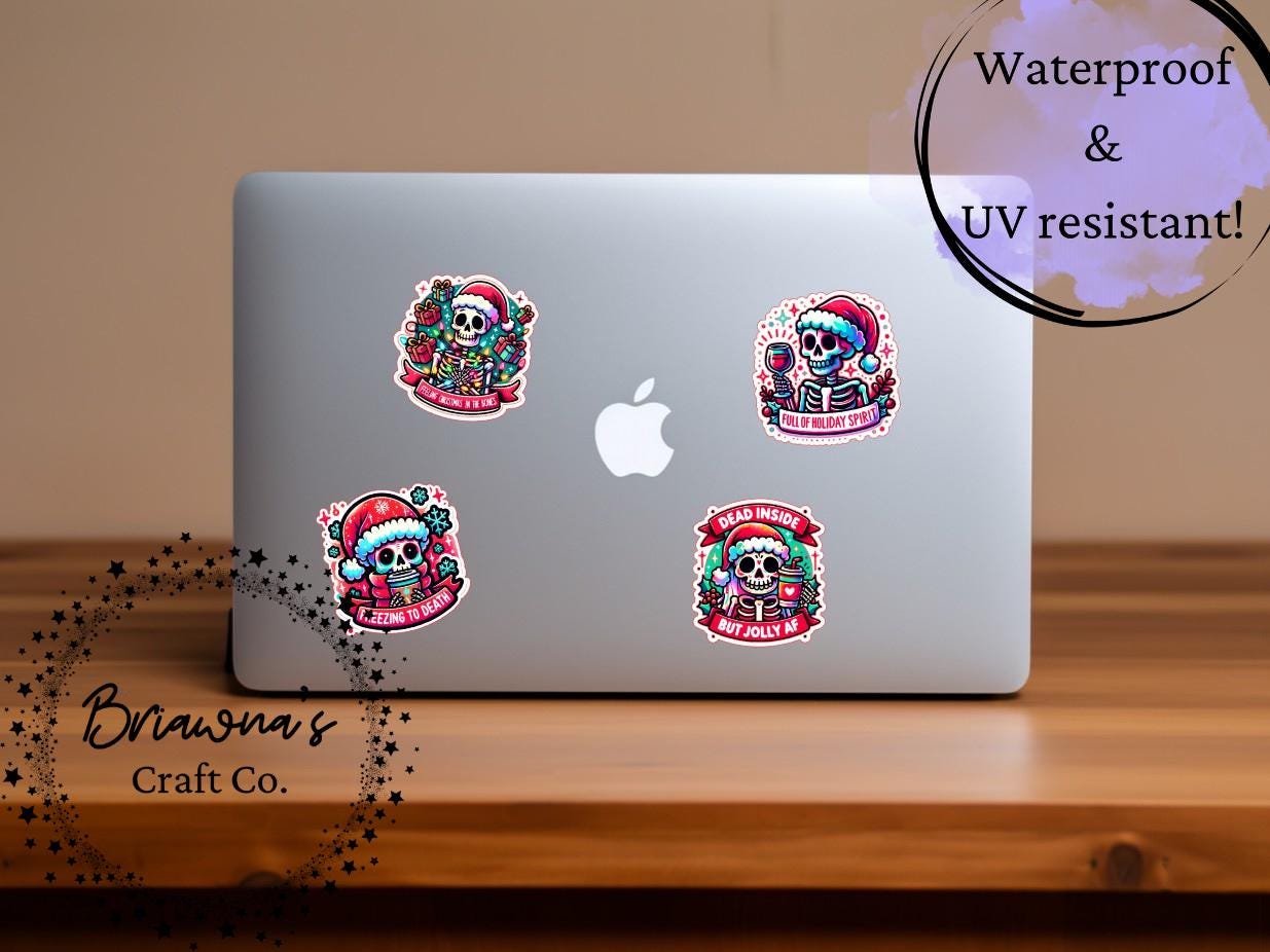 Christmas sticker! Freezing to Death waterproof vinyl sticker - funny sarcastic decoration for kindle laptop phone water bottle & more!